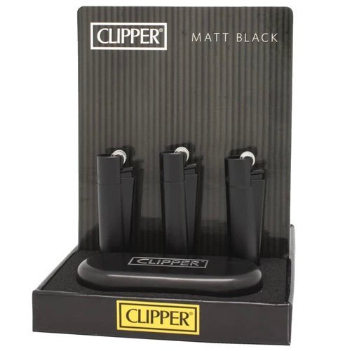Clipper Metal Flint Lighter - Black Matt - Image 2