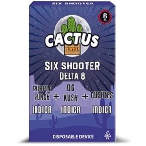 Purple Punch | OG Kush | Gushers Cactus Labs Six Shooter D8 Disposable