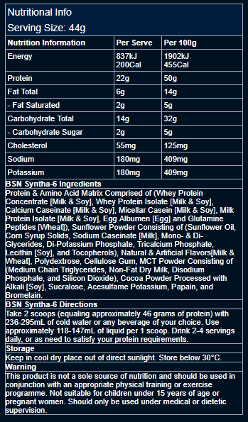 Syntha-6 Protein by BSN (2.25kg) - Image 2