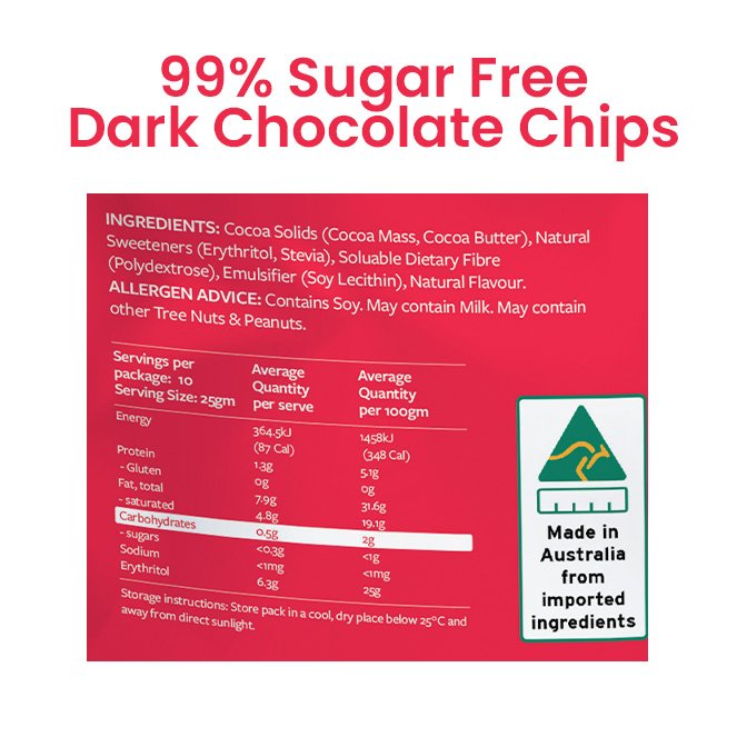Sugar Free Chocolate Chips 250g by Get Ya Yum On - Image 3