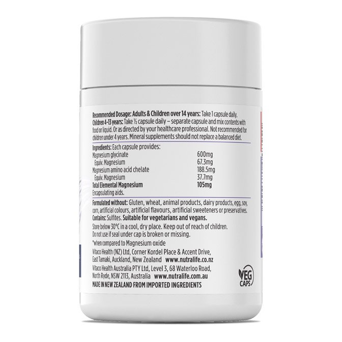 NutraLife – Magnesium Hi-Zorb 60 capsules - Image 2