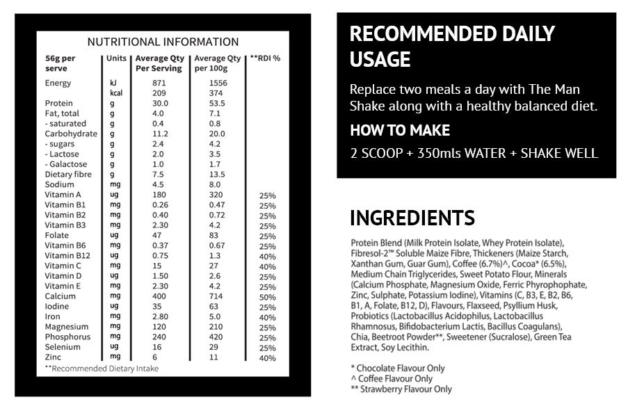 The Manshake – The Man Shake Meal Replacement 840g - Image 2